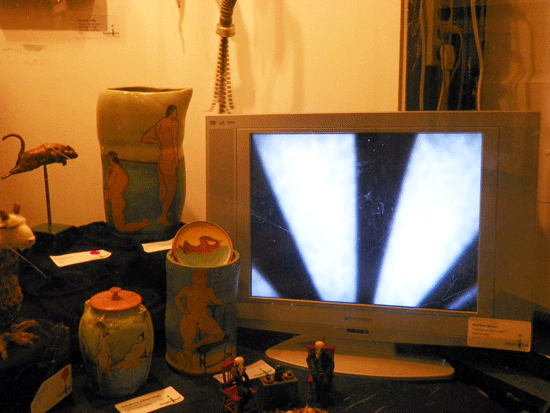 Nick Brown, Pots, Matthew Barnes, video, Inspirations, Eighth Annual Juried Exhibition at Off the Wall Gallery in Dirty Franks