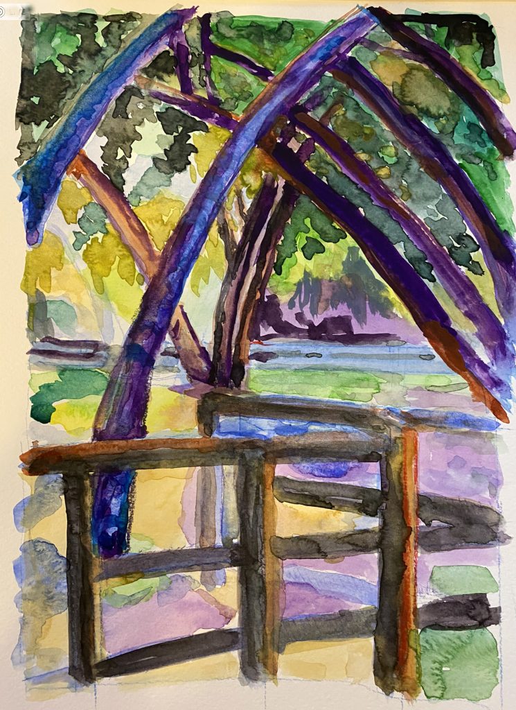 DoN Brewer, The Ranch, watercolor